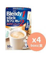 AGF Blendy Stick 低卡牛奶咖啡沖劑 [日本進口] 10條 x 4盒