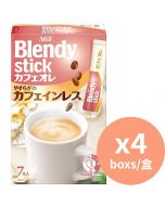 AGF Blendy Stick 牛奶咖啡沖劑 [日本進口] 63gx4盒 低咖啡因