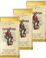 Goldkenn Captain Morgan 巧克力片 Spiced Rum冧酒酒心巧克力棒 [瑞士進口] 100g x 3盒
