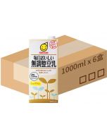 MARUSAN 無糖無調整豆乳 [日本進口] 1000ml x6盒 略帶咸奶茶味道