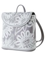 IWASA Elegant Cord Embroidery Backpack IW60395GY [Imported Japan] Gray 5Lx1Cases
