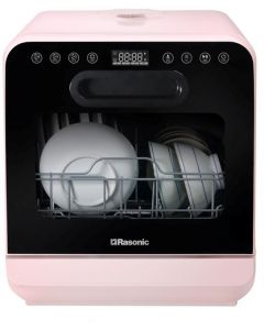 Rasonic RDW-J6P 座檯式洗碗碟機 [2合1安裝法] 粉紅色 香港行貨【一年廠商保養】