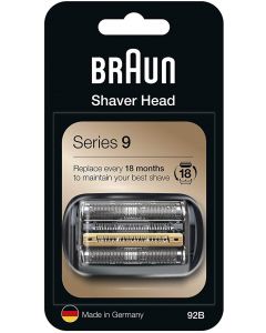Braun 92B 剃鬚刀頭 替換 刀片組 [9系列 刀片耗材] 眶架顏色黑色 香港行貨