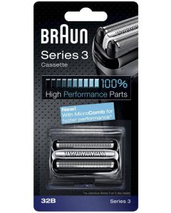 Braun 32B 剃鬚刀頭 替換 刀片組 [三鋒系列] 黑色 香港行貨