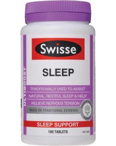 SWISSE 改善睡眠片 SLEEP [100%純天然草本成分, 安全助眠無依賴, 讓您享受星級睡眠] 100粒裝