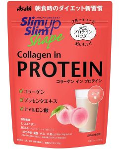 Asahi Slim Up Slim Shape 膠原蛋白蜜桃味蛋白質纖體奶昔 [日本進口] 225g