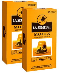 LA SEMEUSE Mocca Surfin 咖啡膠囊 摩卡咖啡 [與Nespresso兼容] 2盒 x (10 膠囊 - 52g)