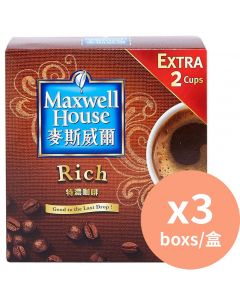麥斯威爾 Maxwell House 特濃咖啡 香醇特濃三合一速溶咖啡 [泰國商品] 286克 x 3盒