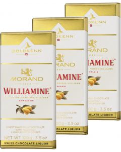 Goldkenn Morand Williamine 巧克力片 梨酒酒心巧克力棒 [瑞士進口] 100g x 3盒
