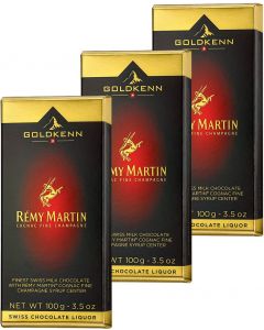 Goldkenn Rémy Martin 巧克力片 優質香檳干邑酒心巧克力棒 [瑞士進口] 100g x 3盒