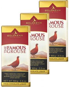Goldkenn Famous Grouse 巧克力片 威士忌酒心巧克力棒 [瑞士進口] 100g x 3盒