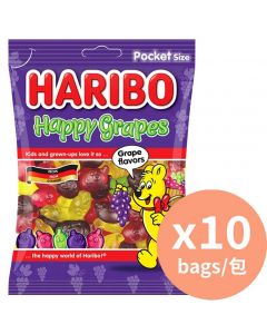 Haribo 快樂葡萄橡皮糖 [德國進口] 100gx10包