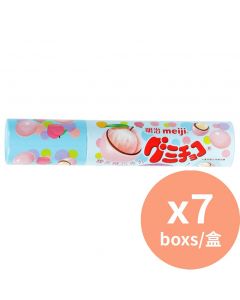 明治 朱古力蜜桃酸奶橡皮糖 筒裝 明治糖 [日本糖] 50gx7盒