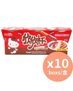 明治 欣欣杯朱古力餅乾條 [日本進口] 75gx10盒