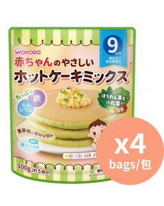 和光堂 班戟粉 菠菜小松菜味 [日本進口] 100g x4包 不含色素防腐劑