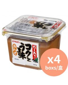 MARUSAN 鰹魚海帶大豆味噌 [日本進口] 橙色 650g x4盒 橙色