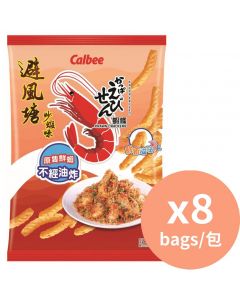 Calbee 避風塘炒蝦味蝦條 [香港薯片] 90g x 8包