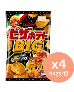 Calbee BIG 濃厚芝士 Pizza 味厚切薯片 [日本進口] 重量級 145g x4包