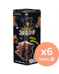 Lotte 特濃朱古力小熊餅家庭裝 [黑色盒] 195gx6盒