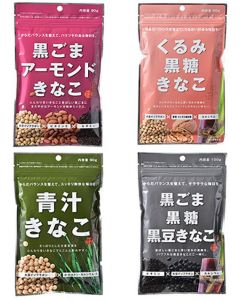 Kouta 四色四味黃豆粉 [日本進口] | 黑芝麻黑糖 + 大麥若葉 + 黑芝麻杏仁 + 核桃黑糖 (日本出產)