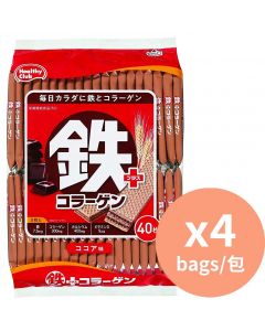 Hamada Healthy Club 朱古力味威化餅 40枚入 加鐵 [日本進口] 284gx4包