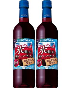 Suntory 葡萄紅酒 無添加抗氧化劑 酒精濃度 12% [日本進口] 720mlx2瓶