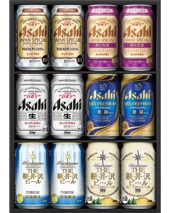 Asahi AVH3 盒混合套裝啤酒禮盒 [日本進口] 6款 共12罐
