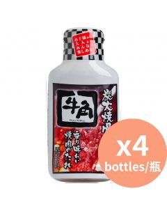 Food Label 牛角炭火燒肉醬油 和式風味 [日本進口] 200gx4瓶