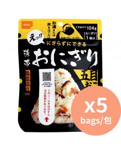 Onishi 即食餐 摧帶三角飯糰 [日本進口] 野菜糯米飯糰 104g x5包