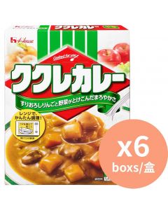 好侍 咖咖樂牛肉咖喱中辣 [日本牛肉咖哩] 180gx6盒