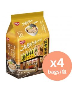 Nissin 絕對美味拉麵 [日本進口] 豚骨醬油 261g x4包