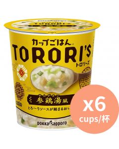 POKKA SAPPORO TORORIS 人蔘雞湯味杯飯 [日本杯飯] 58g x6杯