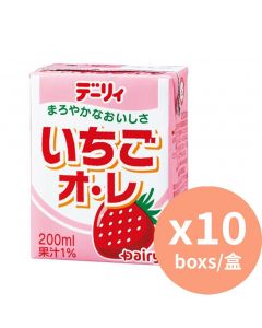 Dairy 士多啤梨牛奶 [日本進口] 200mlx10盒