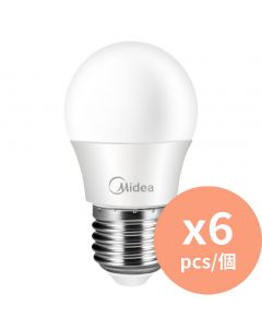 Midea 5W LED 球膽 [E27-220°] 冷日光 6盒 香港行貨【2年廠商保養】