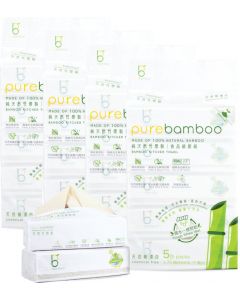 PureBamboo 純天然竹籤維食品級廚紙 [生物可降解包裝] 廚紙 20包