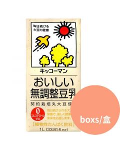 KIKKOMAN 無調整豆乳 [日本進口] 1Lx6盒