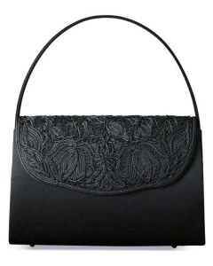 IWASA Cord Embroidery Handbag [Imported Japan] Black 2Lx1Cases