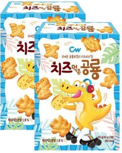 CW 恐龍造型牛奶餅乾 [韓國製造] 芝士味 60g x2