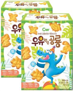 CW 恐龍造型牛奶餅乾 [韓國製造] 牛奶 60g x2