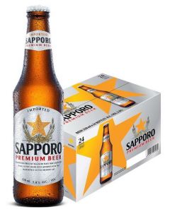 Sapporo Premium Beer 七寶札幌啤酒玻璃樽裝 [日本進口] 330mlx24瓶