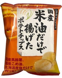 Kumachan 深川油脂工業 国産米油だけで揚げたポテトチップス [日本進口] 60g 1パック
