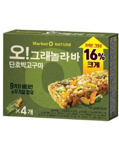 Market O 南瓜蕃薯穀物能量棒 [韓國進口] 1盒4條