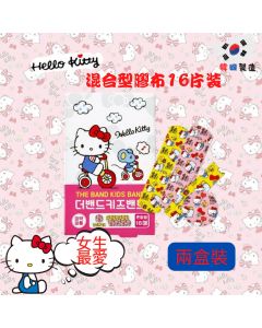 Snack Barn 韓國Hello Kitty卡通膠布 [混合型 韓國製造] 16片裝 x2